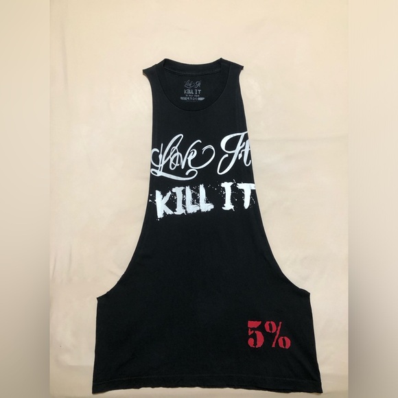 5% Nutrition “Love it Kill it” Black Custom Tank Top - Picture 1 of 3